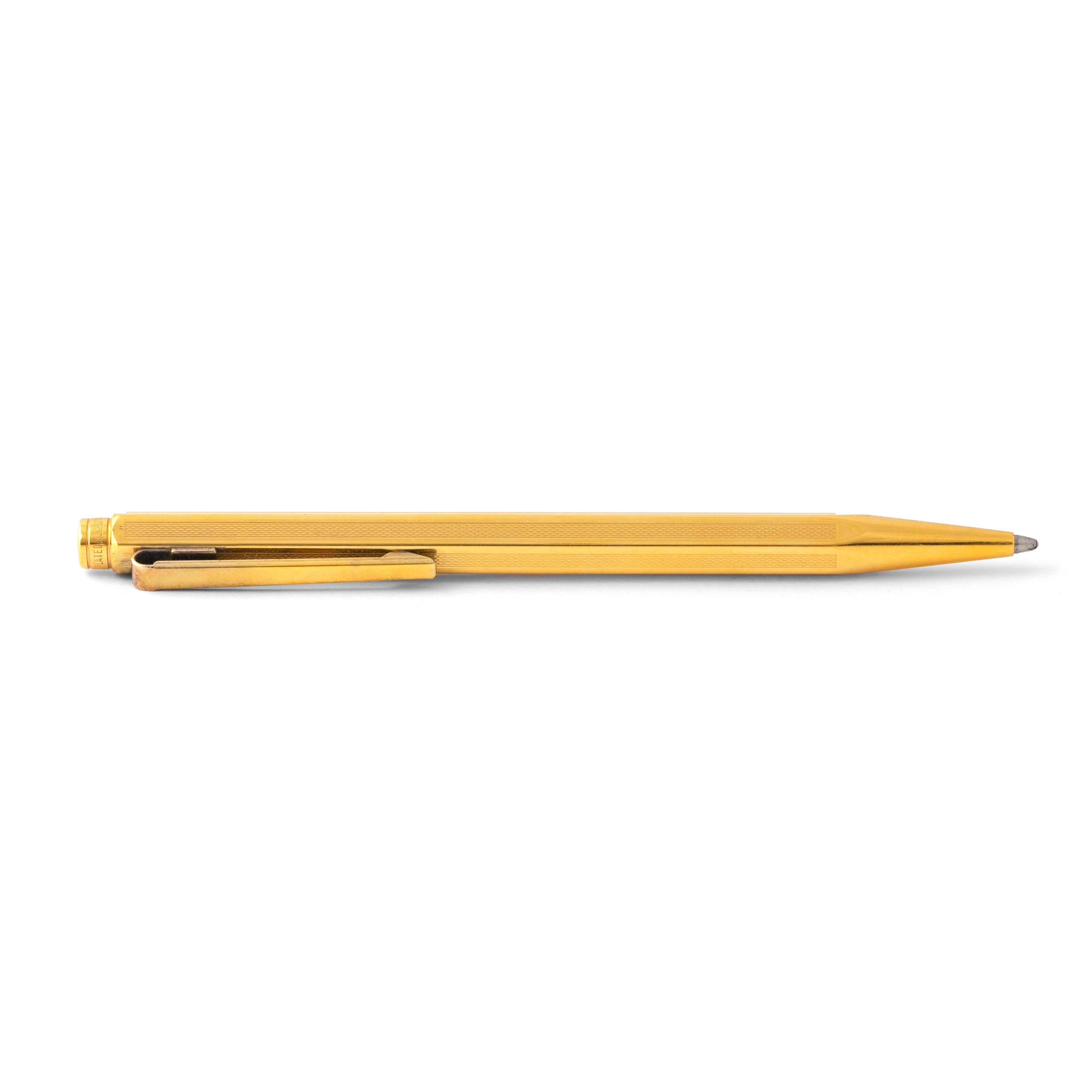 Caran d'Ache Gold plated BallPoint Pen In Fair Condition For Sale In Geneva, CH
