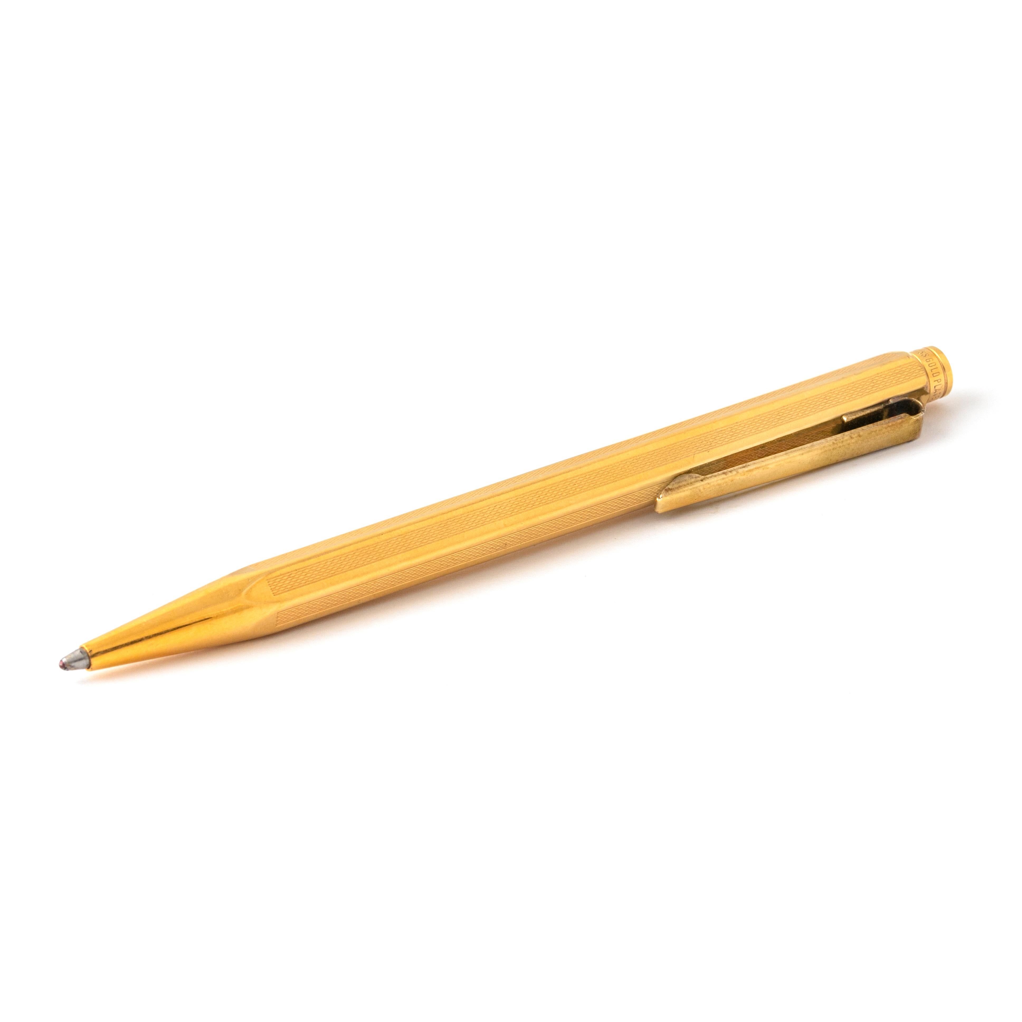 Caran d'Ache Gold plated BallPoint Pen For Sale 1