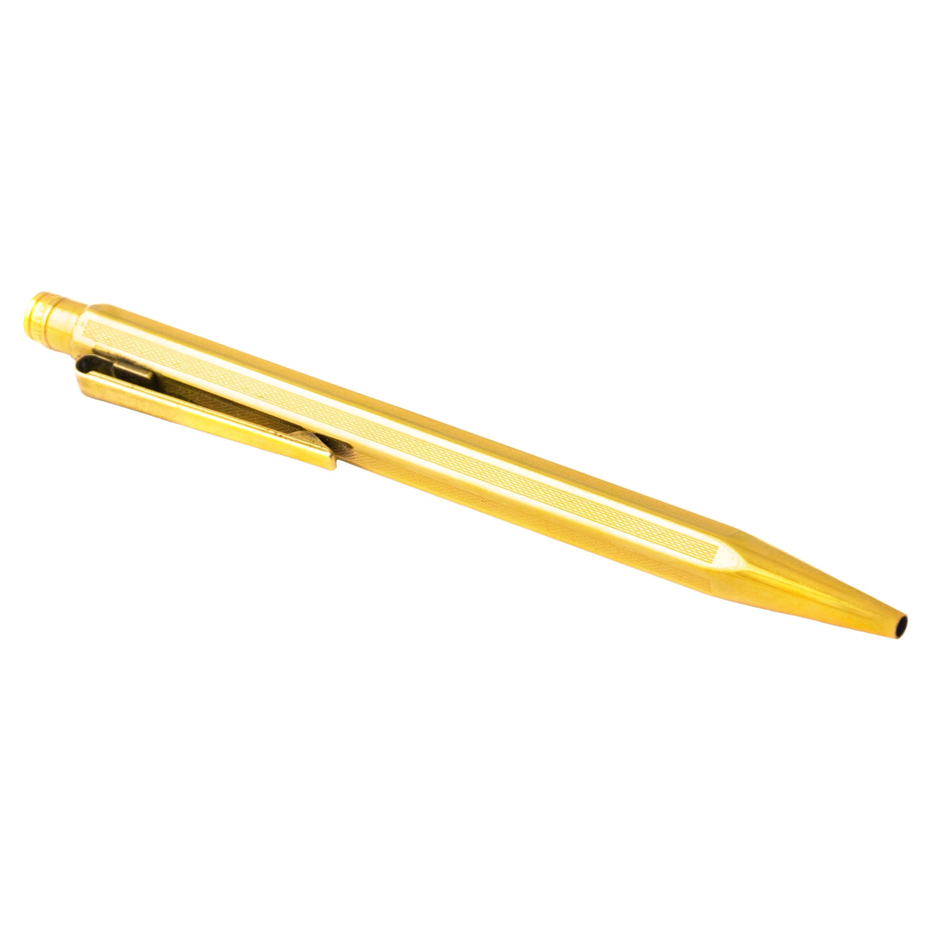 Caran d'Ache Gold plated BallPoint Pen For Sale