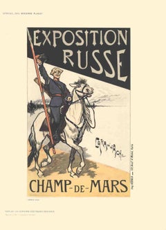 1897 Karan D'Ache „Exposition Russe“ Steinlithographie „Exposition Russe“ Stein