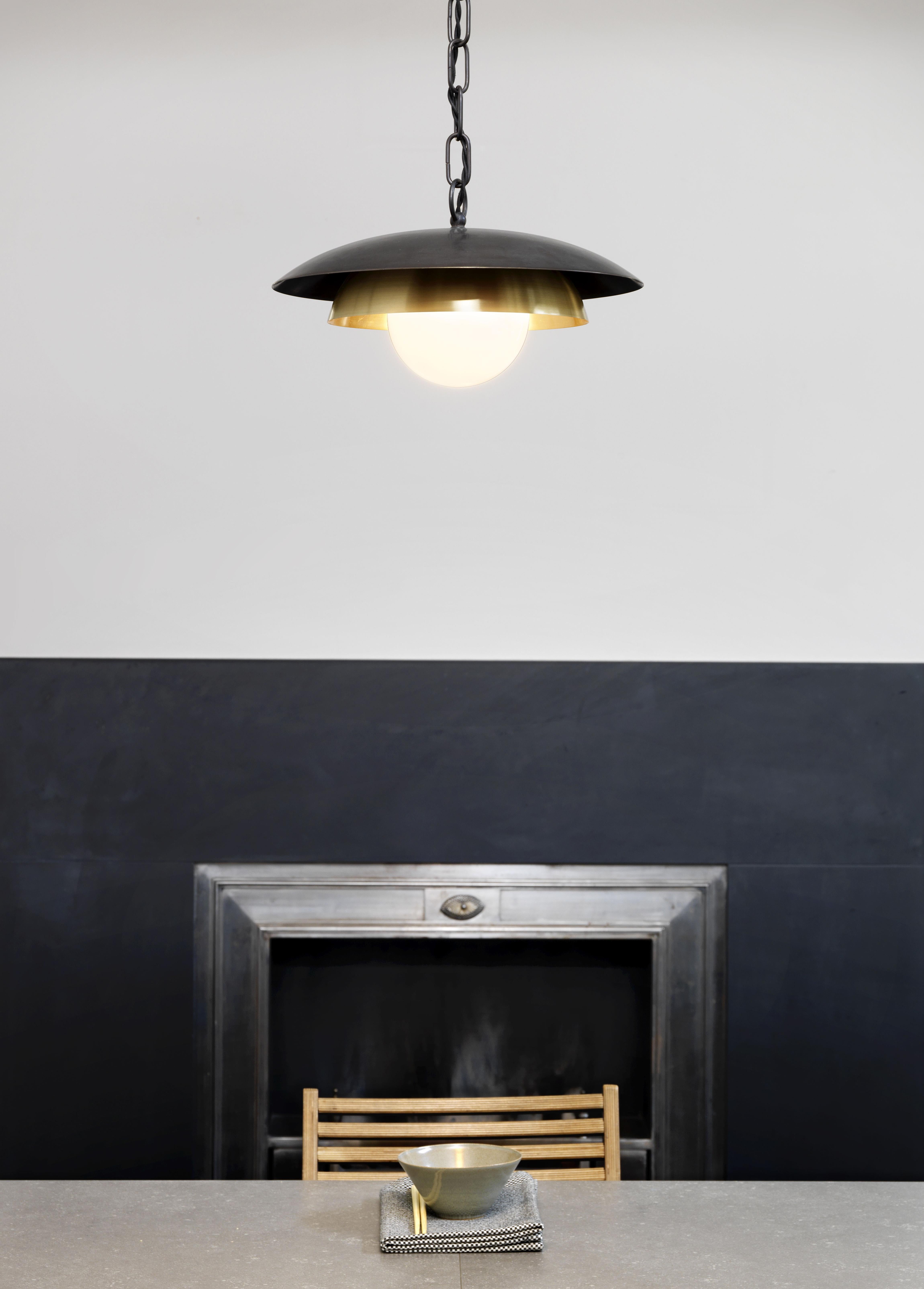 British Carapace-Chain Pendant Lamp by CTO Lighting For Sale