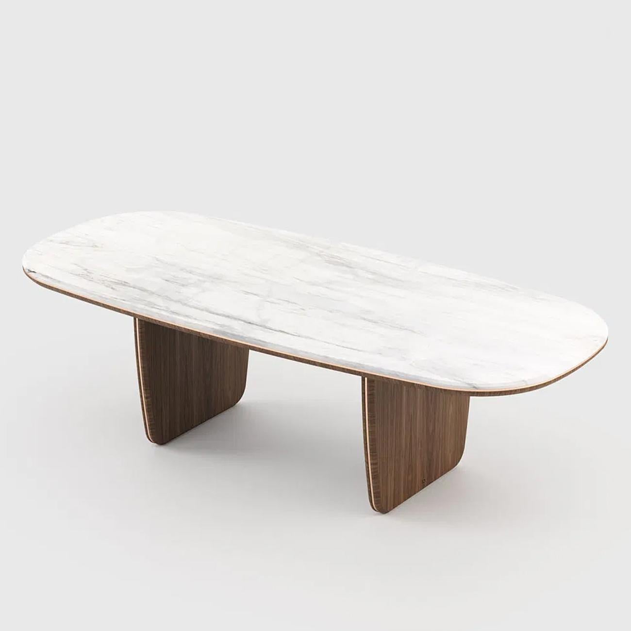Hand-Crafted Carara Dining Table For Sale