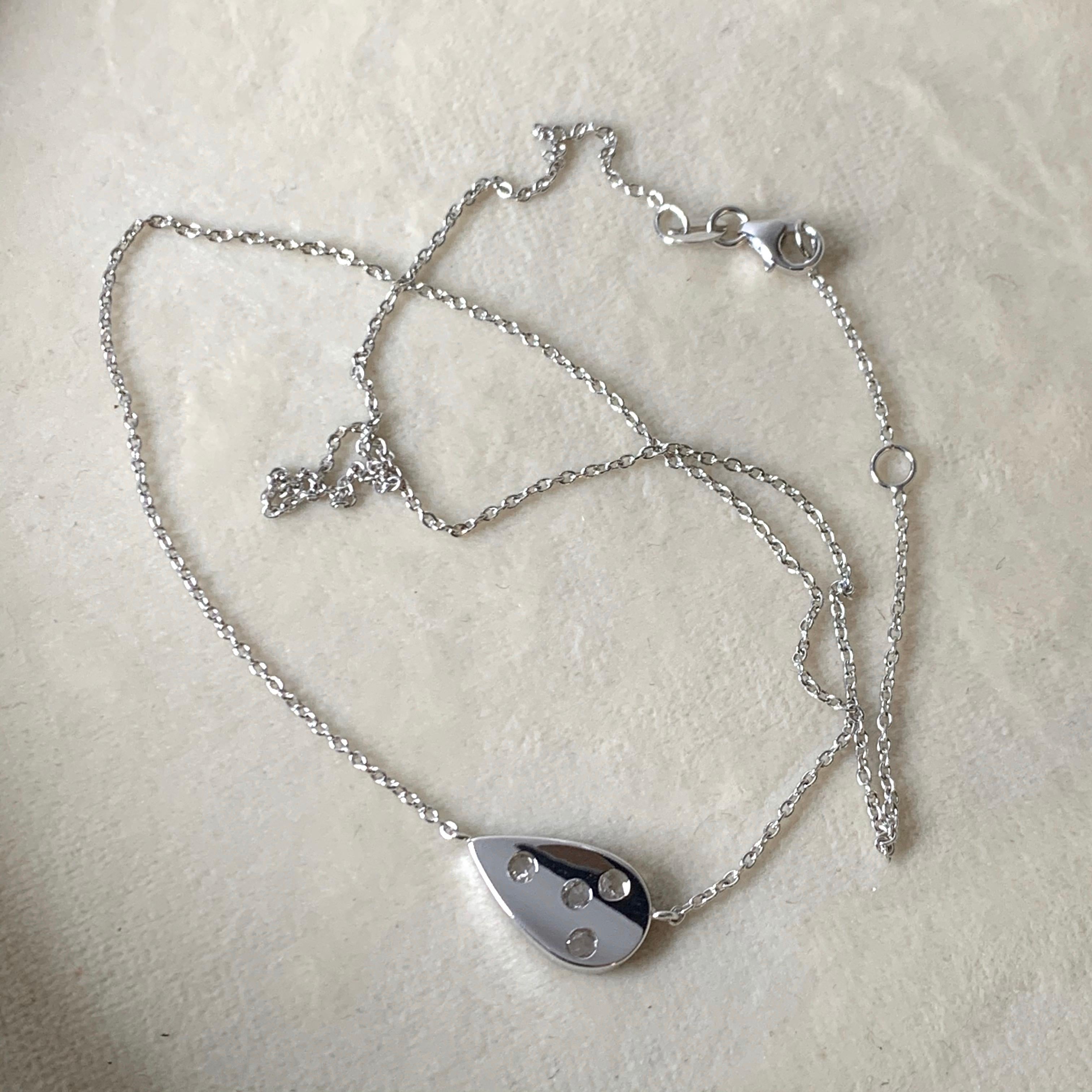 Women's 0.675 Carat Rose Cut and Brilliant-Cut Diamond Pave Pendant with Necklace