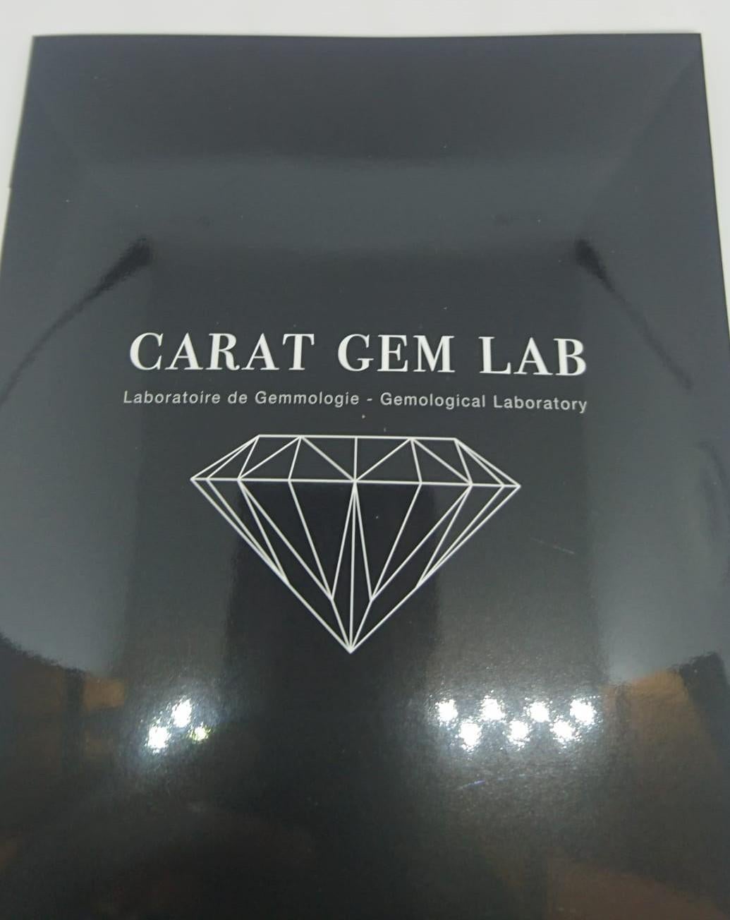 Contemporain Bague de 18 carats avec 4,83 diamants émeraudes mineures certifiés CGL en vente