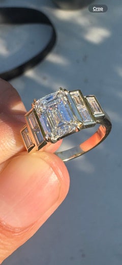 Carat TW Lab Emerald Diamond & 14k Yellow Gold Ring – Made to Order
