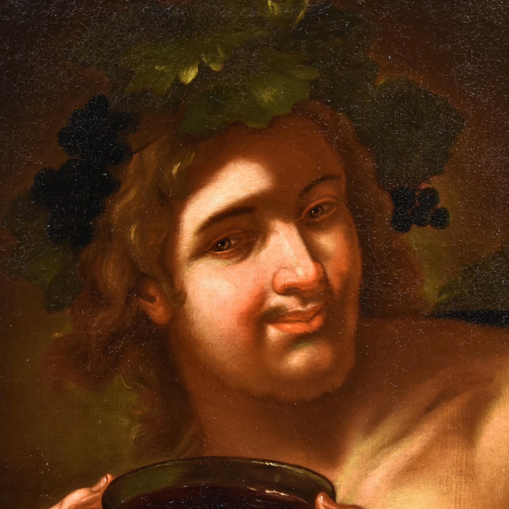 Artiste nordique caravagesque actif à Rome au 17e siècle, actif à Rome au 17e siècle.
Atelier de Gerard van Honthorst (Utrecht, 1592 - Utrecht, 1656)

Dionysos/Bacchus (comme allégorie du goût)

huile sur toile
65 x 52 cm.
Dans un cadre ancien 82 x