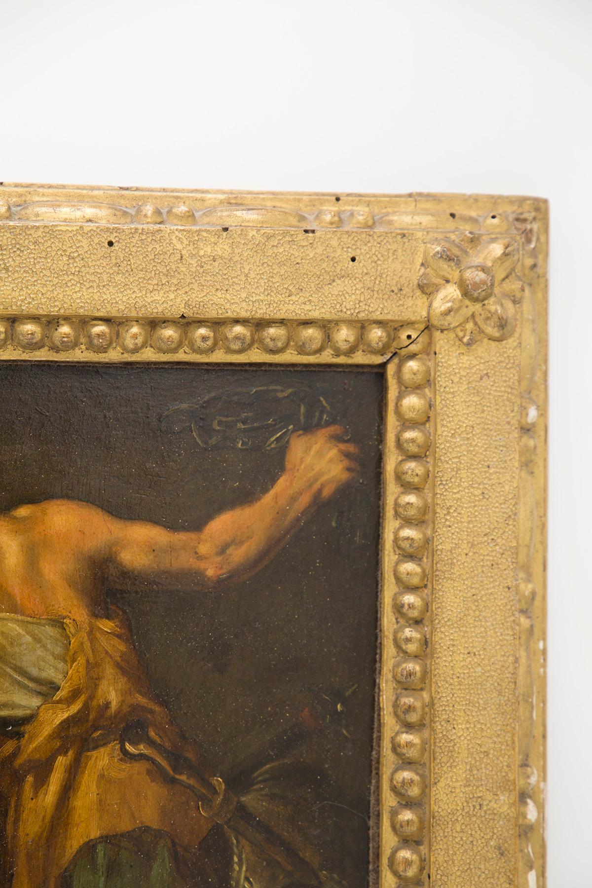 18th Century and Earlier Caravaggesque Oil on Copper 