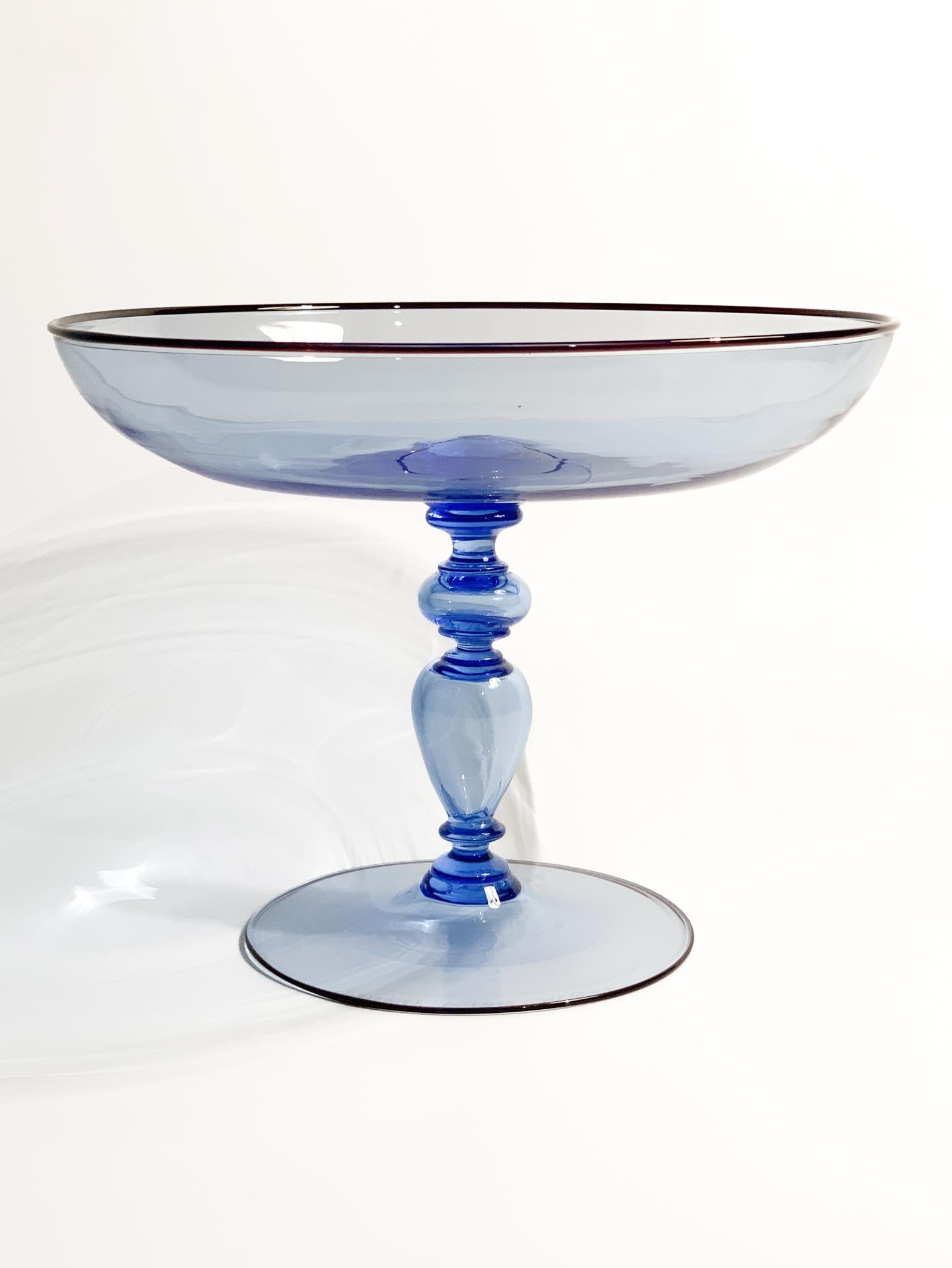 Caravaggio Cup Murano Glass Centerpiece by Barovier & Toso from the 1980s For Sale 5