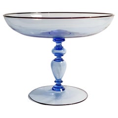 Copa Caravaggio Centro de mesa de cristal de Murano de Barovier & Toso de los años 80
