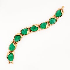 Bracelet en fausse malachite thermodurcie de la collection Caravan:: Crown Trifari:: années 1950