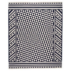 Tapis Indoor/Outdoor Caravanne en bleu marine, 8x10'.