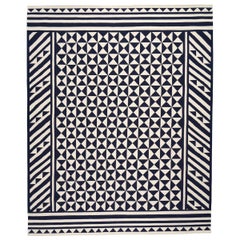 Alfombra de interior/exterior Caravanne, azul marino, 9x12