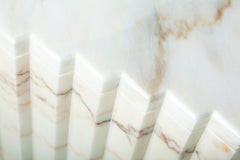 Contemporary Modern European Caravel Side Table with White Marble by Collector