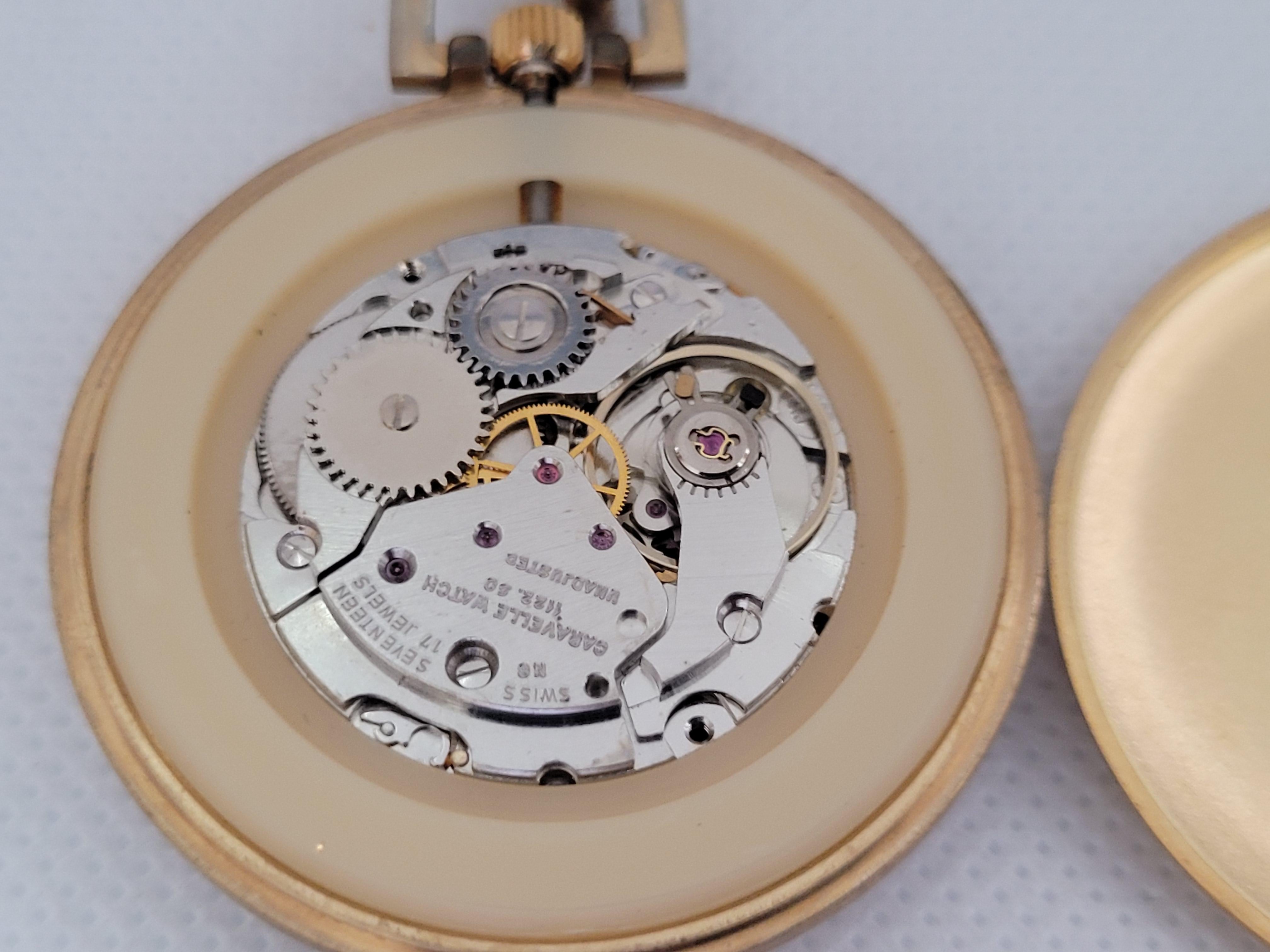 Vintage Caravelle Necklace Watch Charm Running Ticks Chain 17j Swiss | eBay