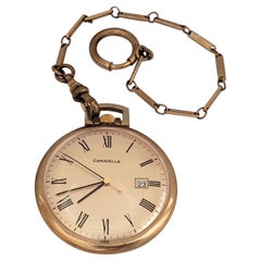 Caravelle Pocket Watch Working Swiss 17 Jewel Model 8222 Vintage 1960s