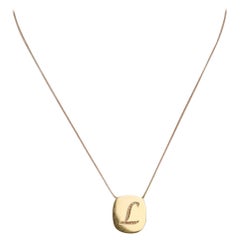Carbon And Hyde Initial 14K Yellow Gold Chain Necklace