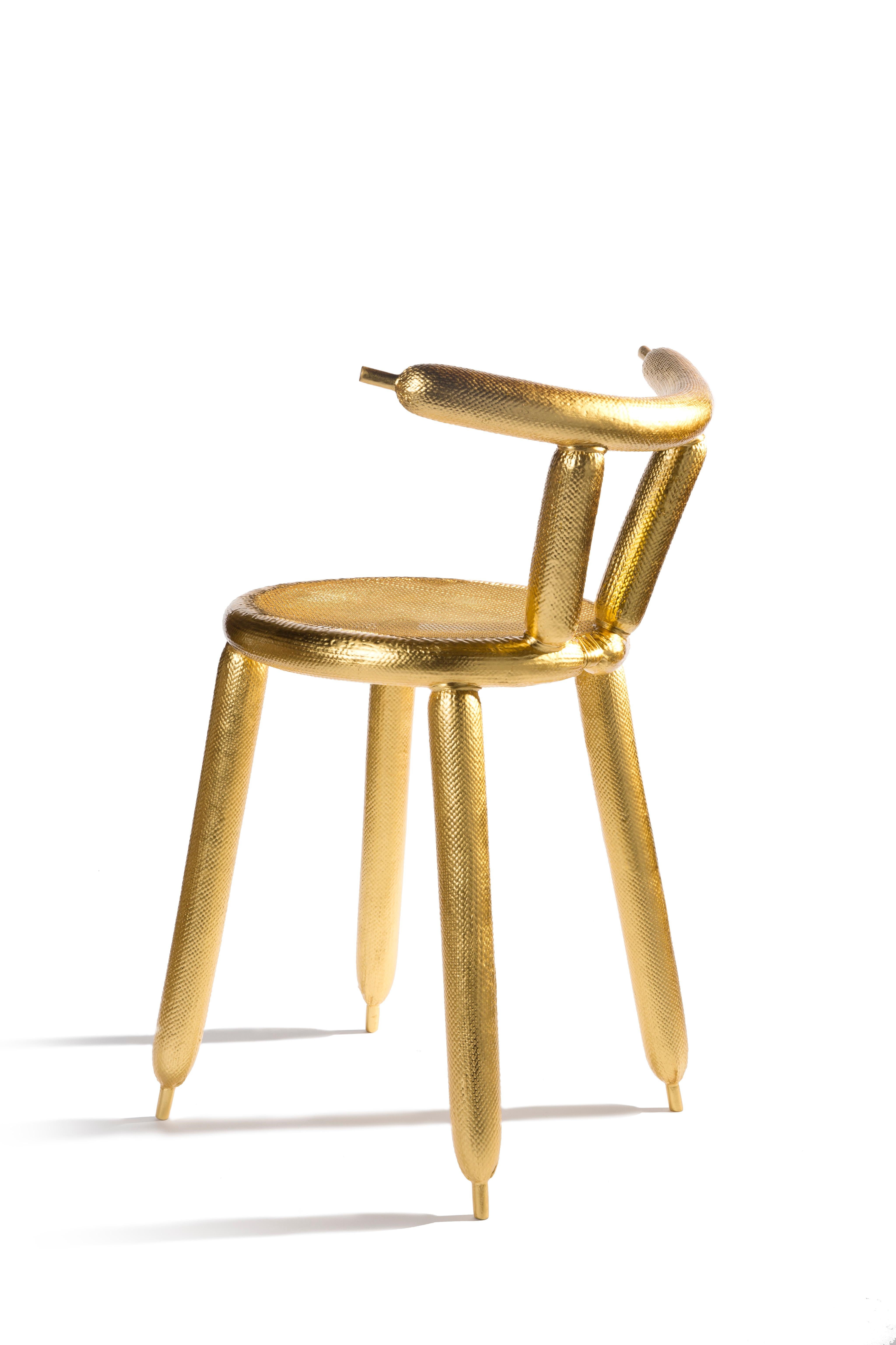 Contemporary Carbon Balloon Chair Gold, by Marcel Wanders, 2013, Limited Edition #2/5 For Sale