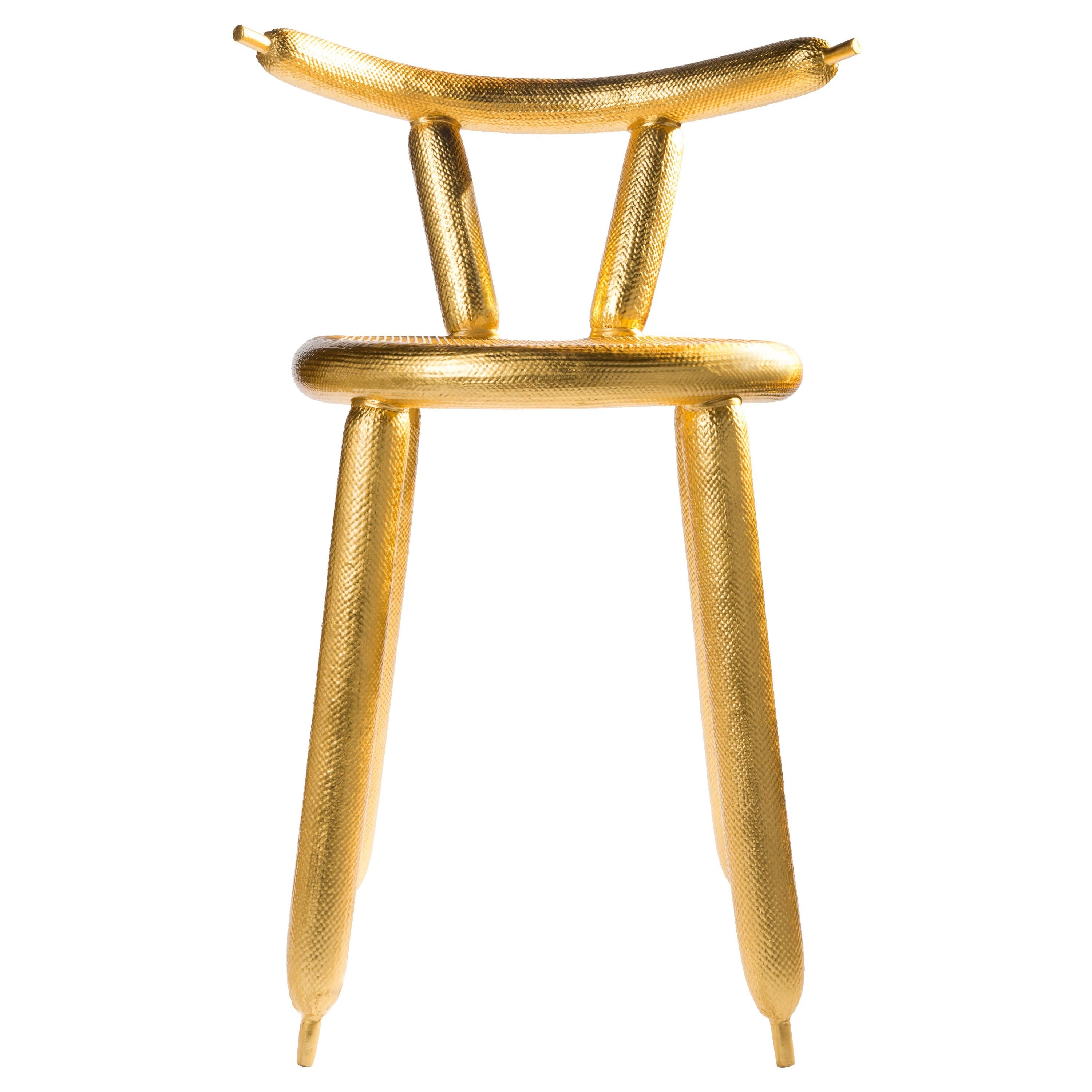 Carbon Balloon Chair Gold, by Marcel Wanders, 2013, Limited Edition #2/5 For Sale