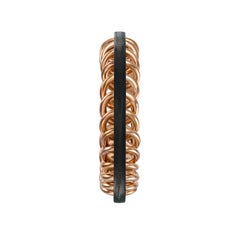 Carbon Fiber and 18 Karat Rose Gold Snakebone Men's Band