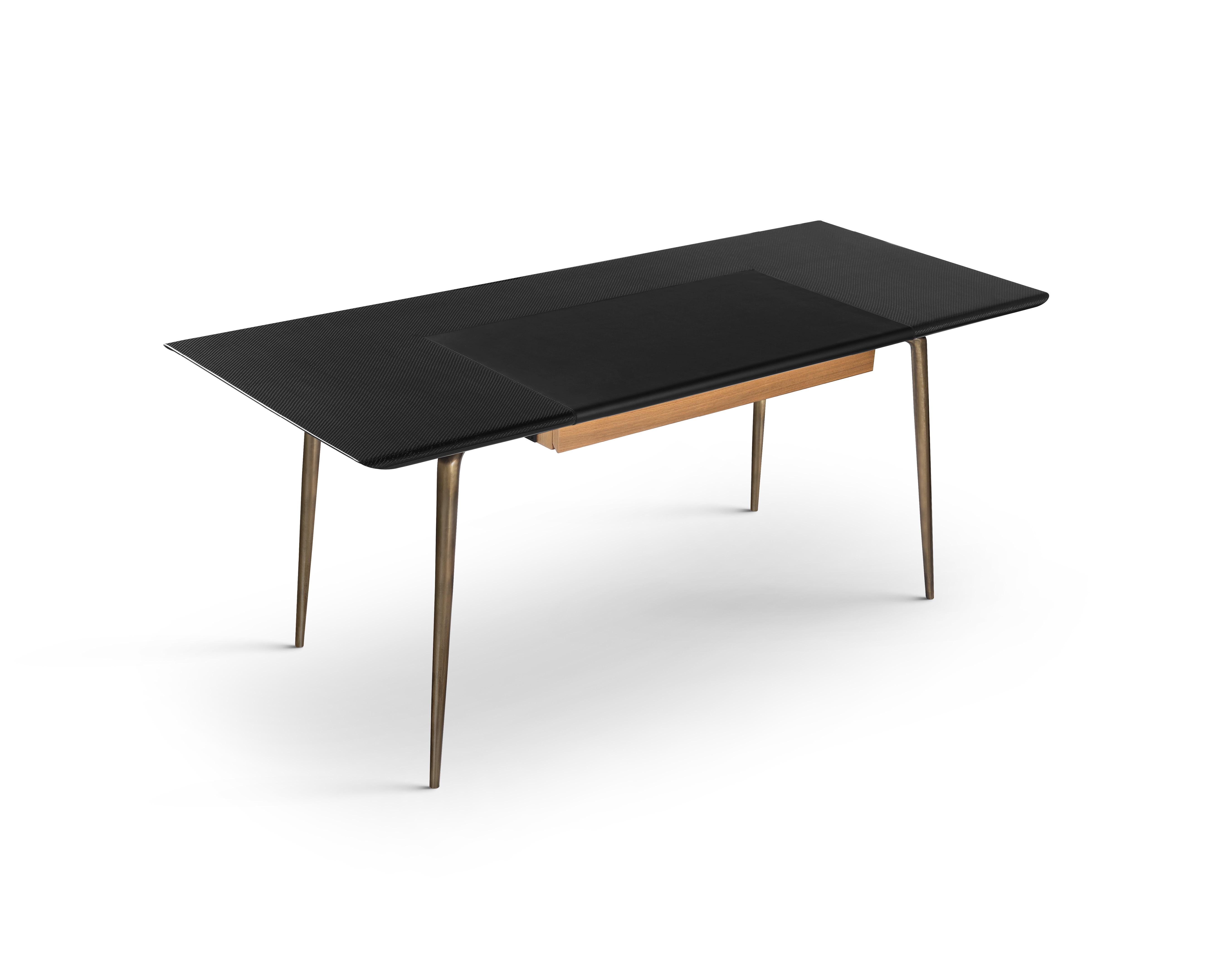 Indian Carbon Fiber and Cast Brass Talon Desk by Madheke For Sale
