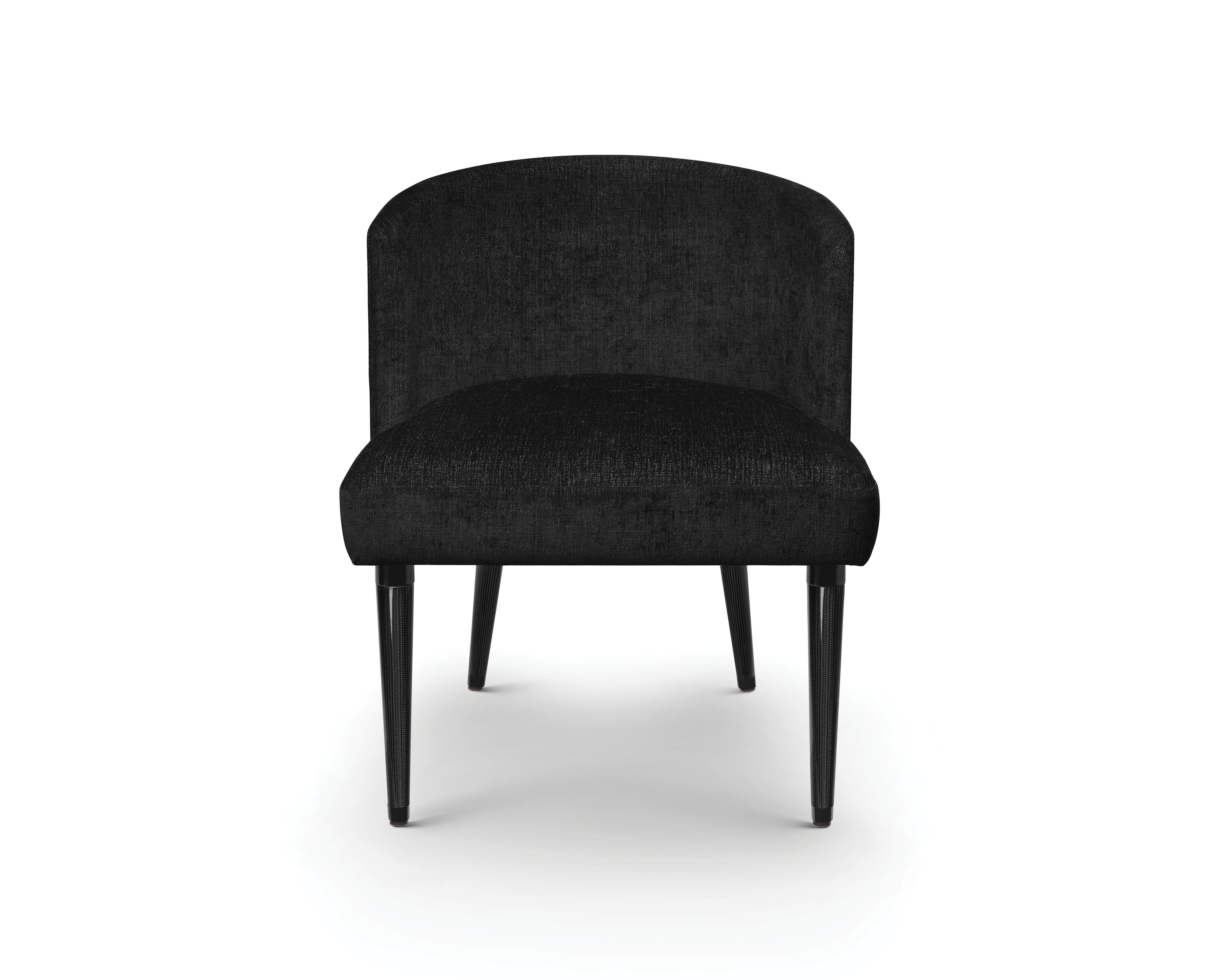 Modern Carbon Fibre and Upholstered Norton Armchair by Madheke For Sale