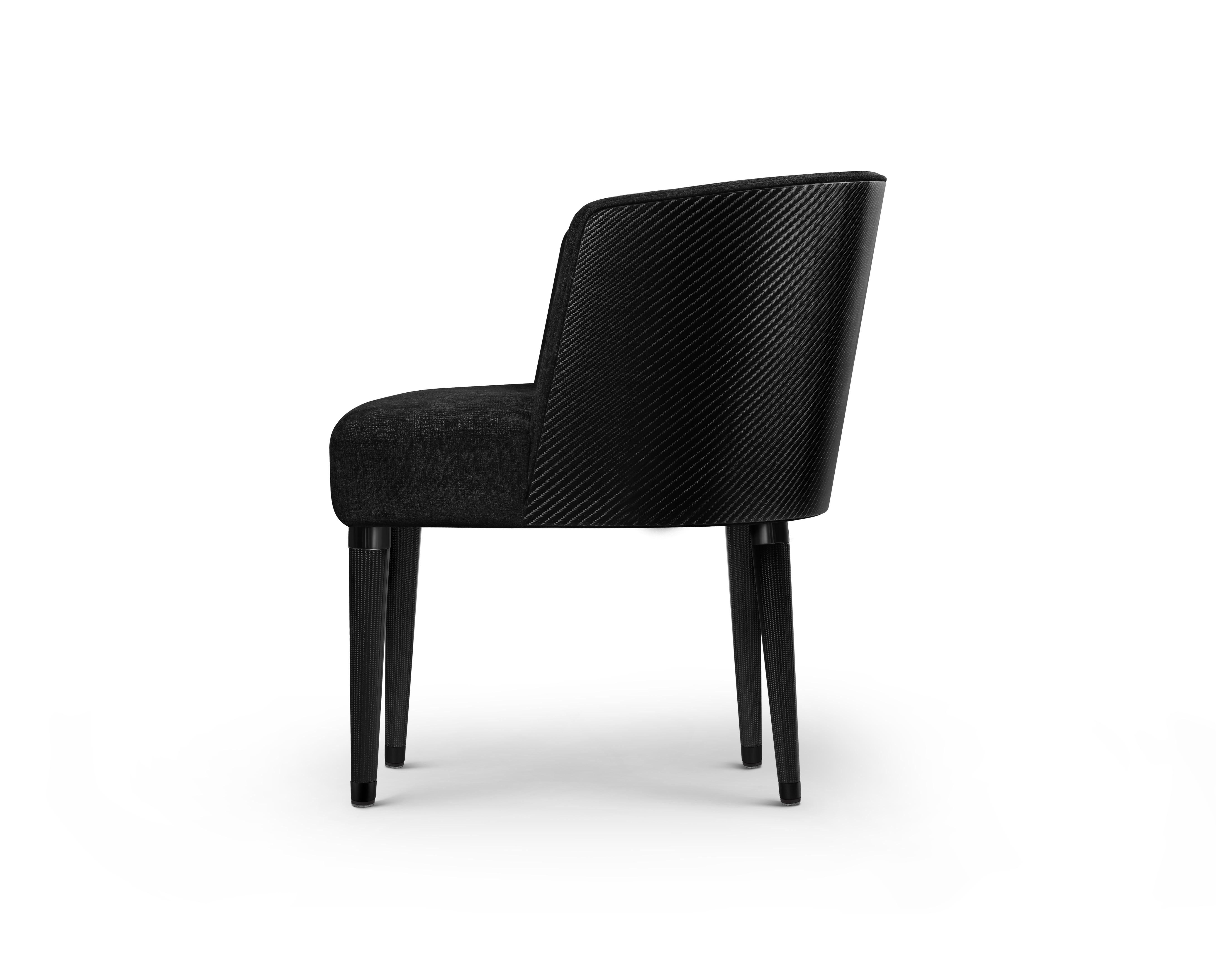 Indian Carbon Fibre and Upholstered Norton Armchair by Madheke For Sale