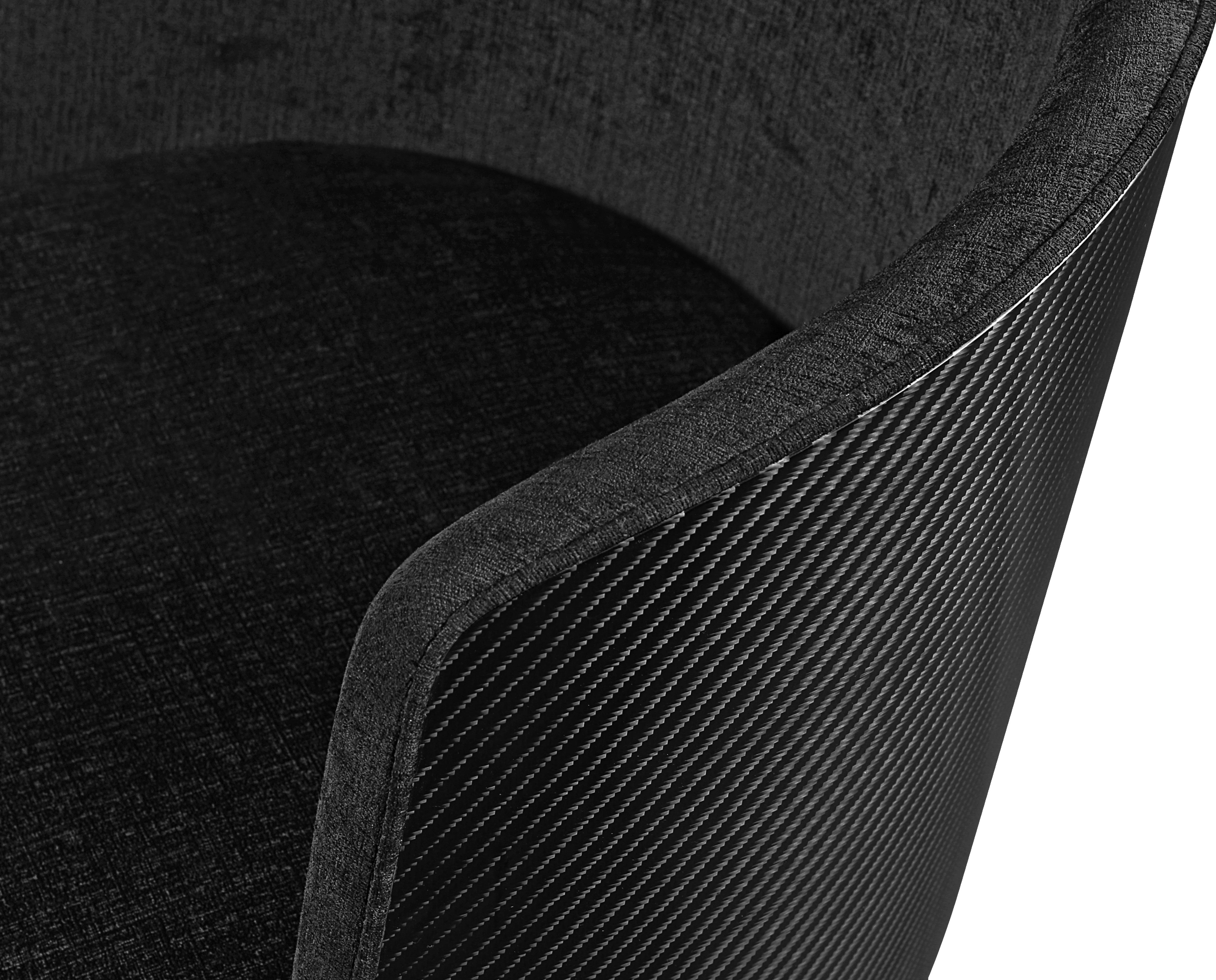 Contemporary Carbon Fibre and Upholstered Norton Armchair by Madheke For Sale