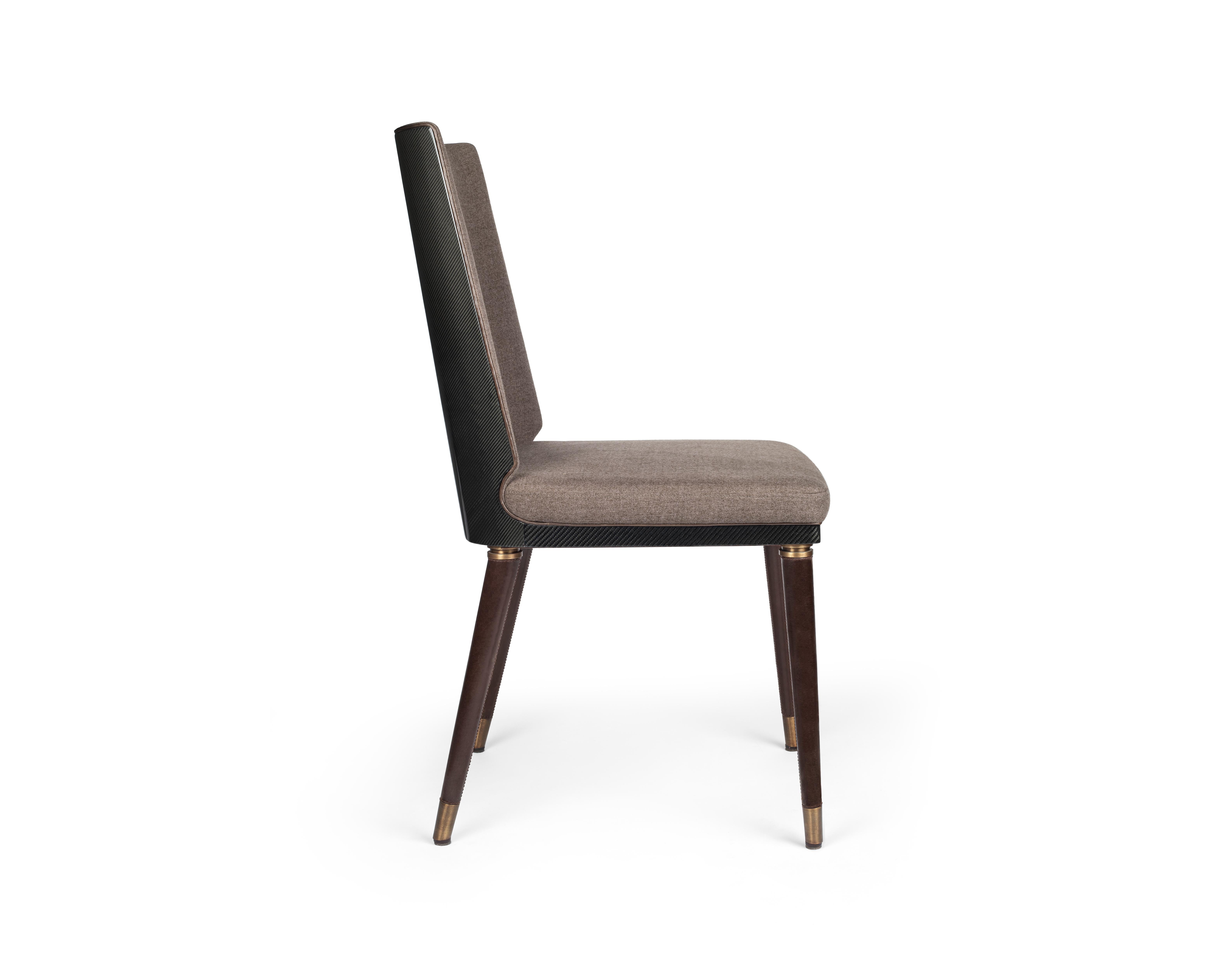 Contemporary Carbon Fibre Irving Dining Chair by Madheke For Sale