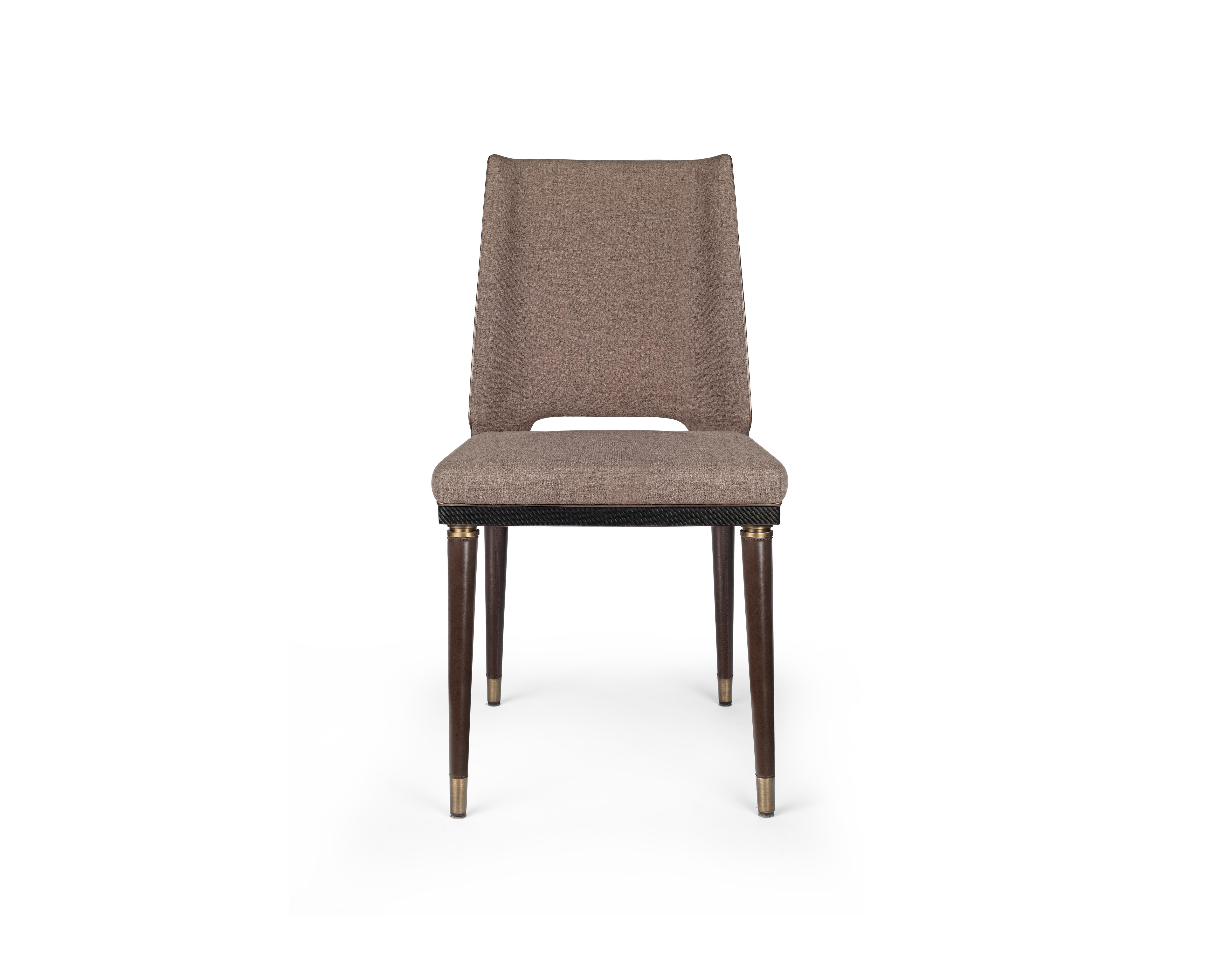 Metal Carbon Fibre Irving Dining Chair by Madheke For Sale