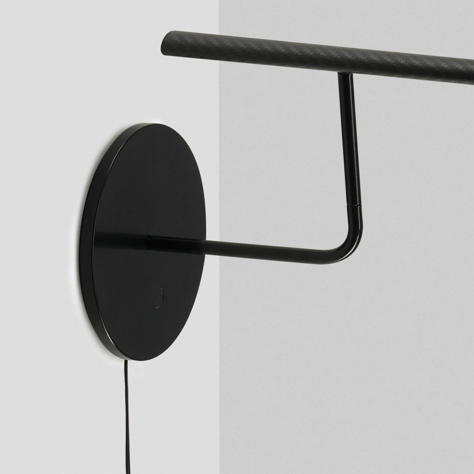 Contemporary Carbon Light Wall Lamp by Tokio. For Sale