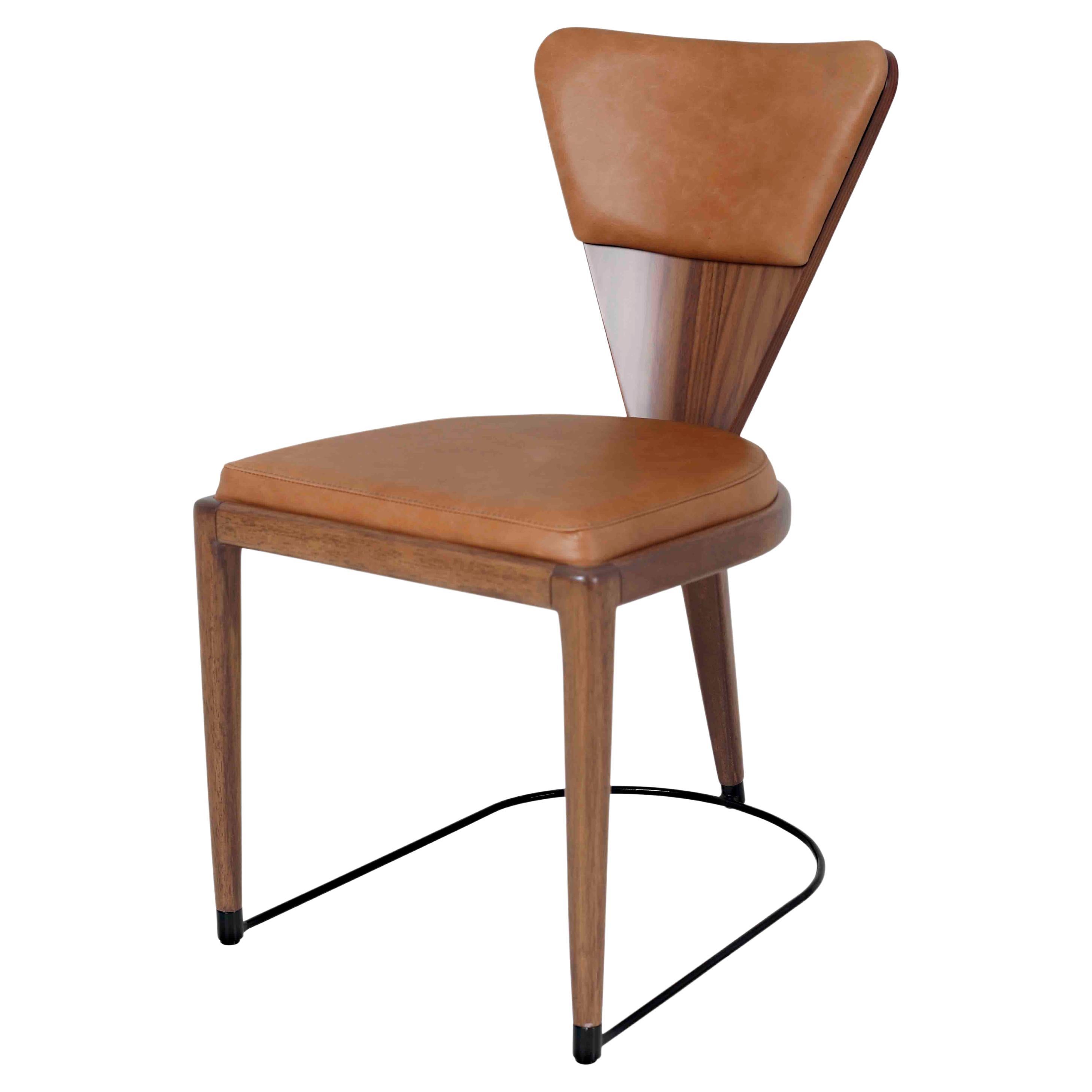 Carbon Steel Foot, Leather Seat and Backrest, Dining Chair Fish For Sale