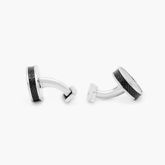 Carbon Tablet Cufflinks with Black Carbon Fibre