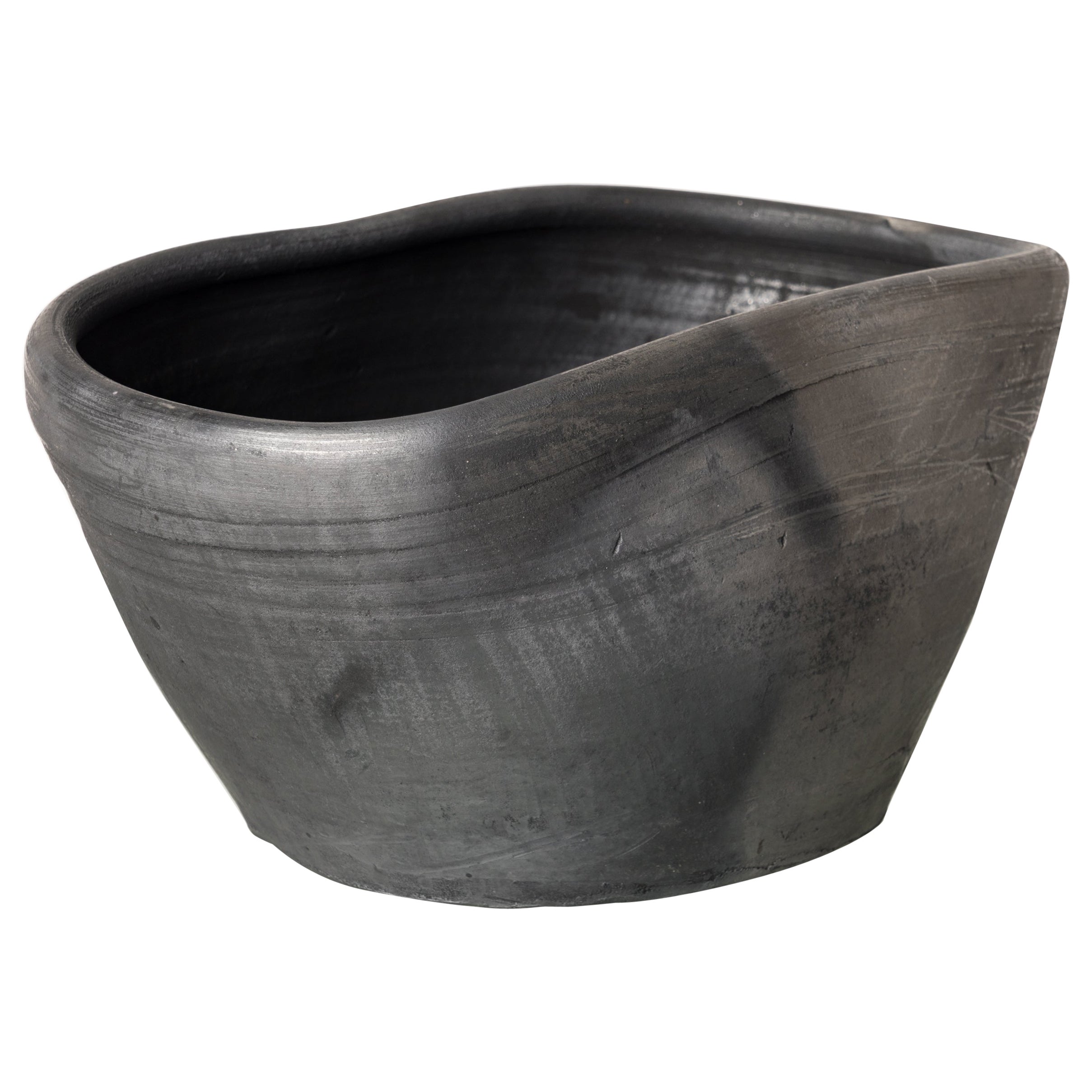 Terrakottaschale „Carbone“ aus Holz und Silber von Facto Atelier Paris, Frankreich, 2022 im Angebot