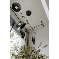 Carburo Pendant Lamp Fixture in Blackened Steel by Nuumbra