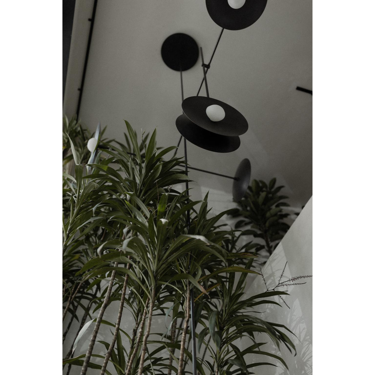Carburo Pendant Lamp Fixture in Blackened Steel by Nuumbra In New Condition For Sale In Geneve, CH