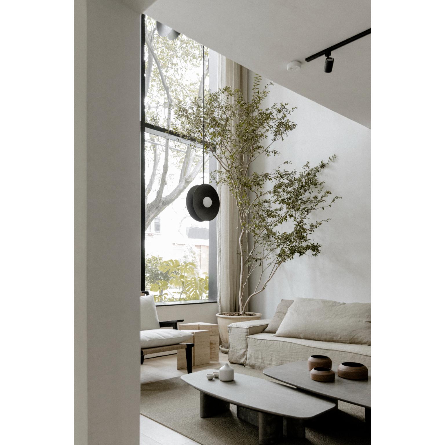 Carburo Pendant Lamp Fixture in Blackened Steel by Nuumbra For Sale 2