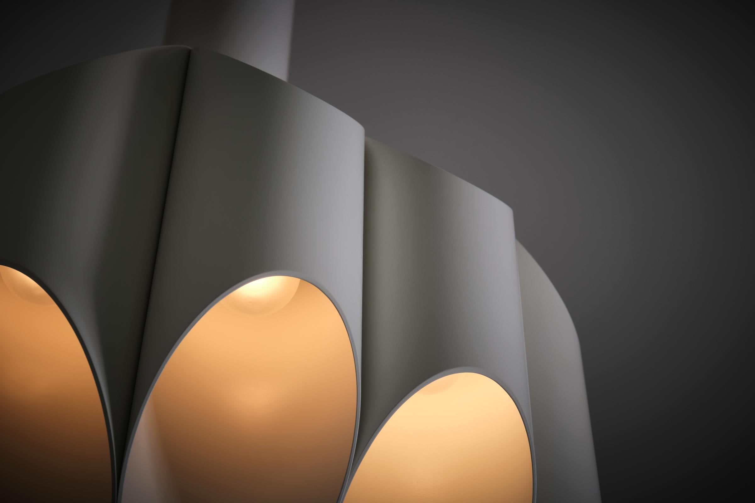 Aluminum Carciofo chandeliers by Gianni Celada for Fontana arte, Italy 1970