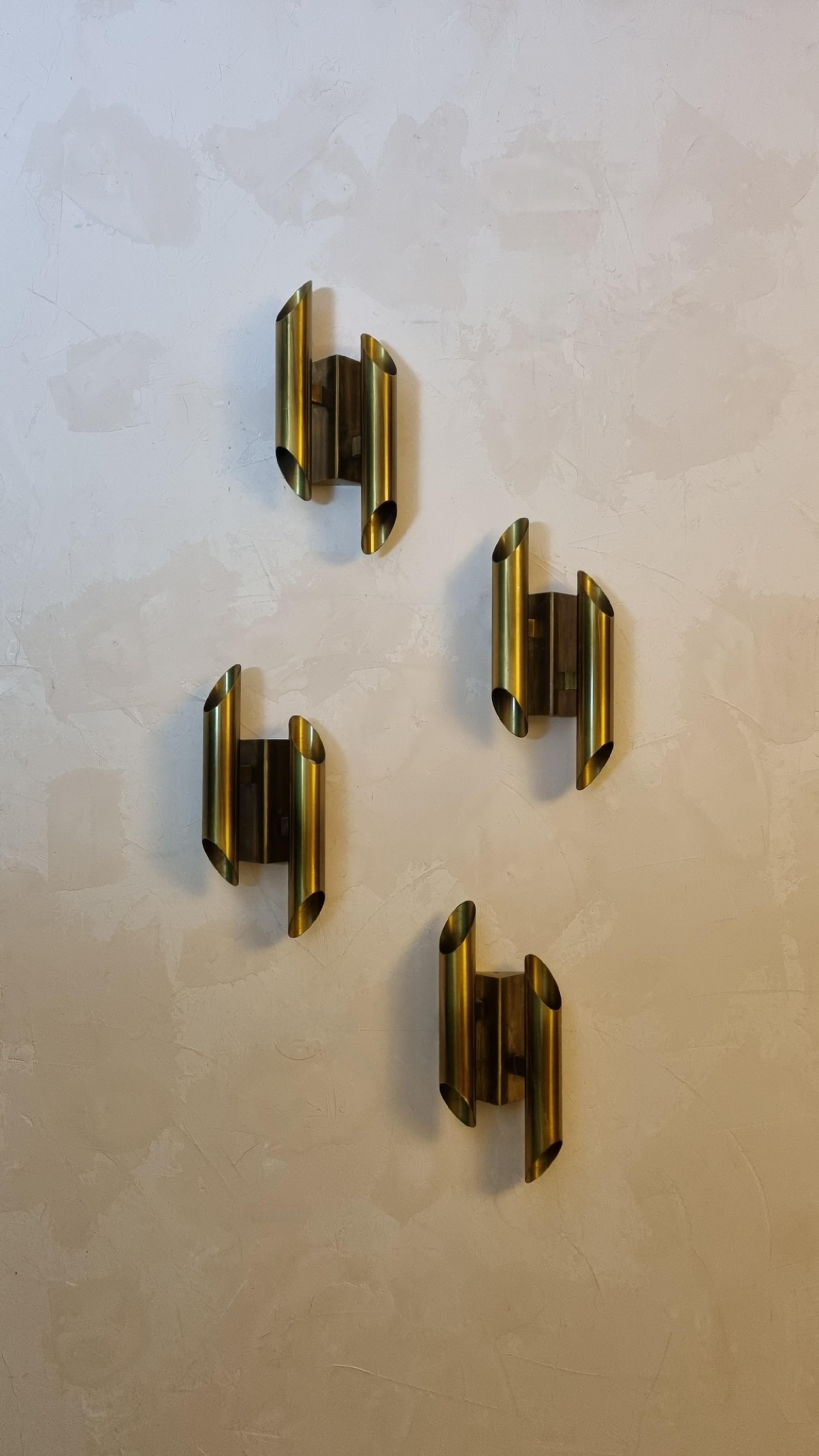 Mid-Century Modern Artichoke wall sconces designed by Gianni Celada for Fontana Arte , Italy 1970 For Sale