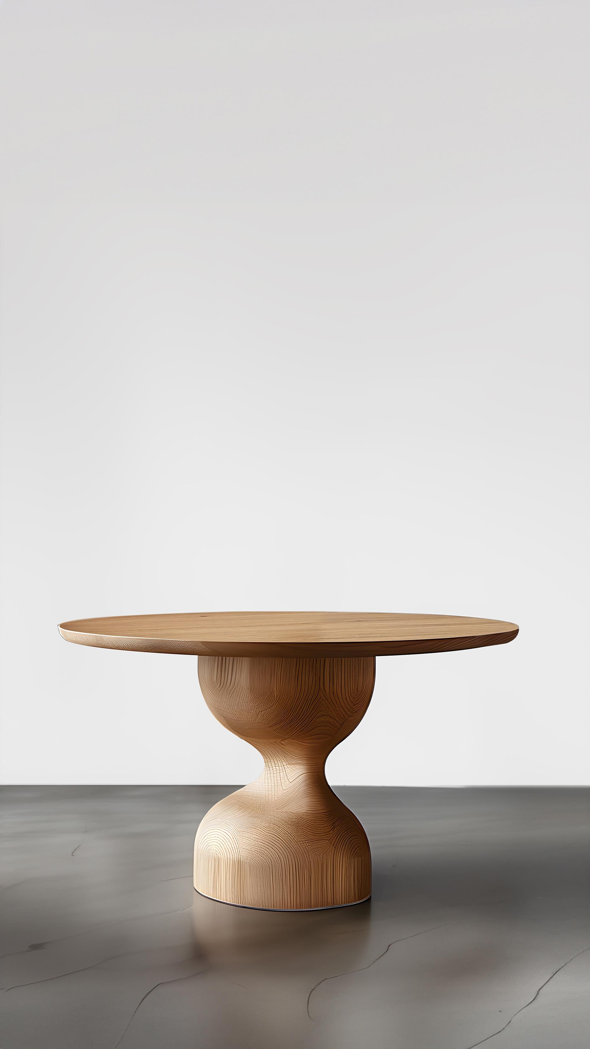 Hand-Crafted Card and Tea Tables No20, Elegance in Wood by Socle Series NONO For Sale
