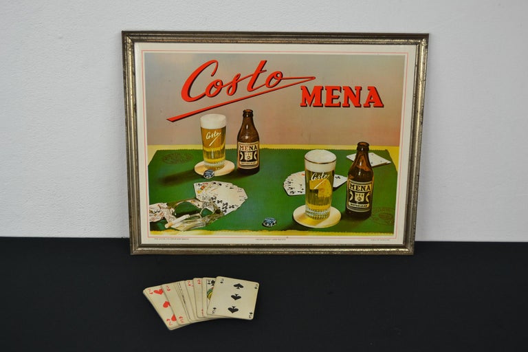 Card Game Wall Decoration Sign, 1961 For Sale 12