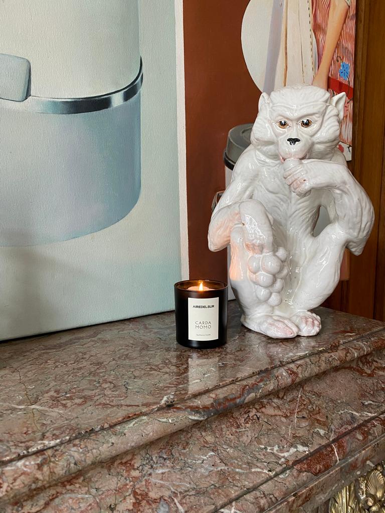 Cardamomo, Vela perfumada de vidrio negro Hecho a mano en venta