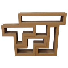 Cardboard Puzzle Piece Modular Shelf or Coffee Table Attributed to Frank Gehry