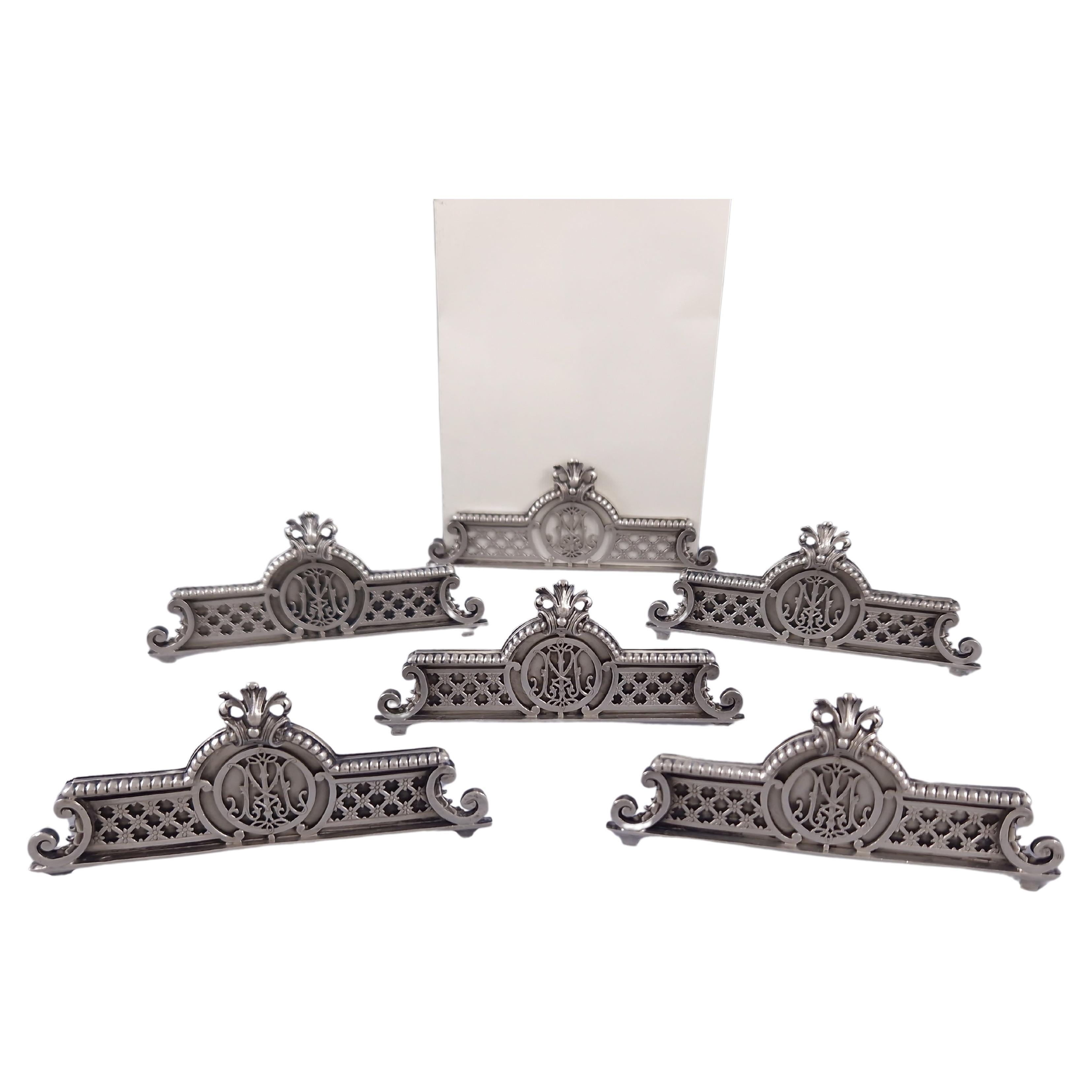 Cardeilhac - 6 Menu Holders In Sterling Silver