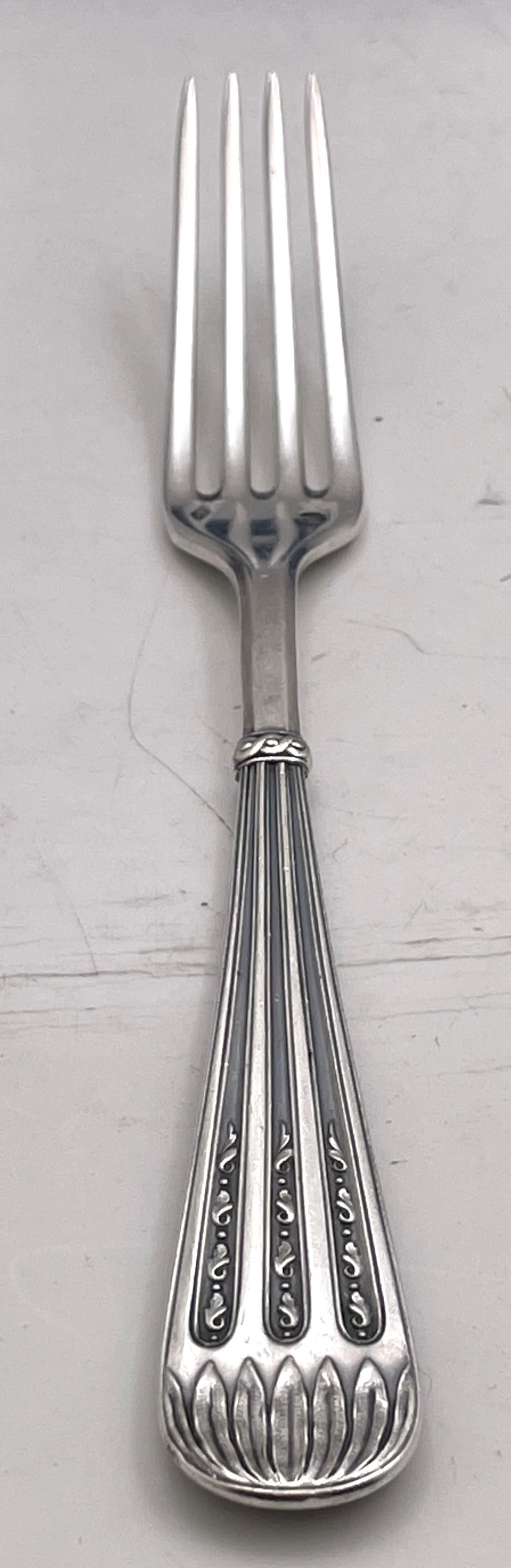Cardeilhac French Sterling Silver 79-Piece Flatware Set in Louis XVI Pattern Francés en venta