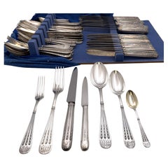 Cardeilhac French Sterling Silver 79-Piece Flatware Set in Louis XVI Pattern