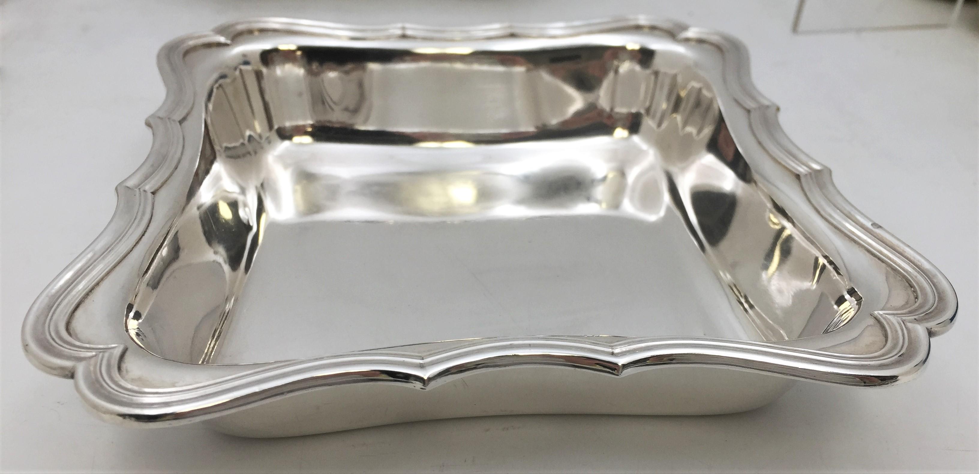 Cardeilhac French Sterling Silver Pair of Vegetable Bowls in Art Deco Style In Good Condition In New York, NY