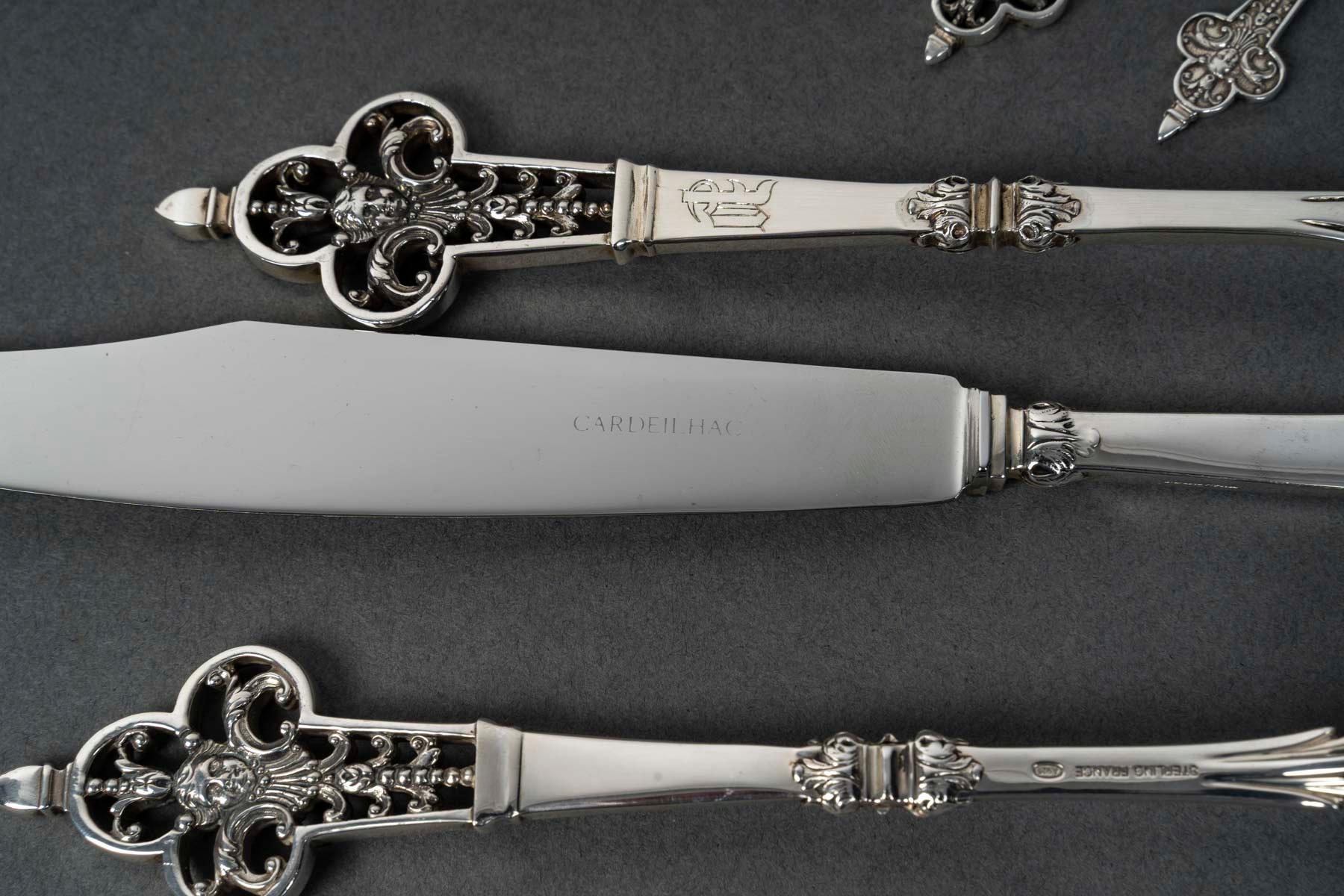 CARDEILHAC  Vajilla de plata maciza  SELLO MINERVE en venta 1
