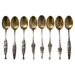 Cardeilhac Solid Siver Coffee Spoons 1900