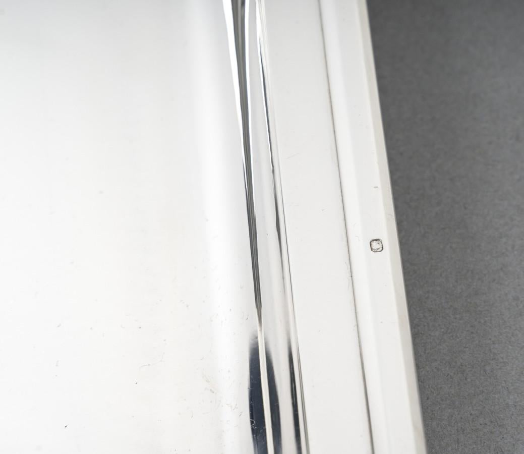 CARDEILHAC - Plato cuadrado de plata maciza periodo ART DECO Francés