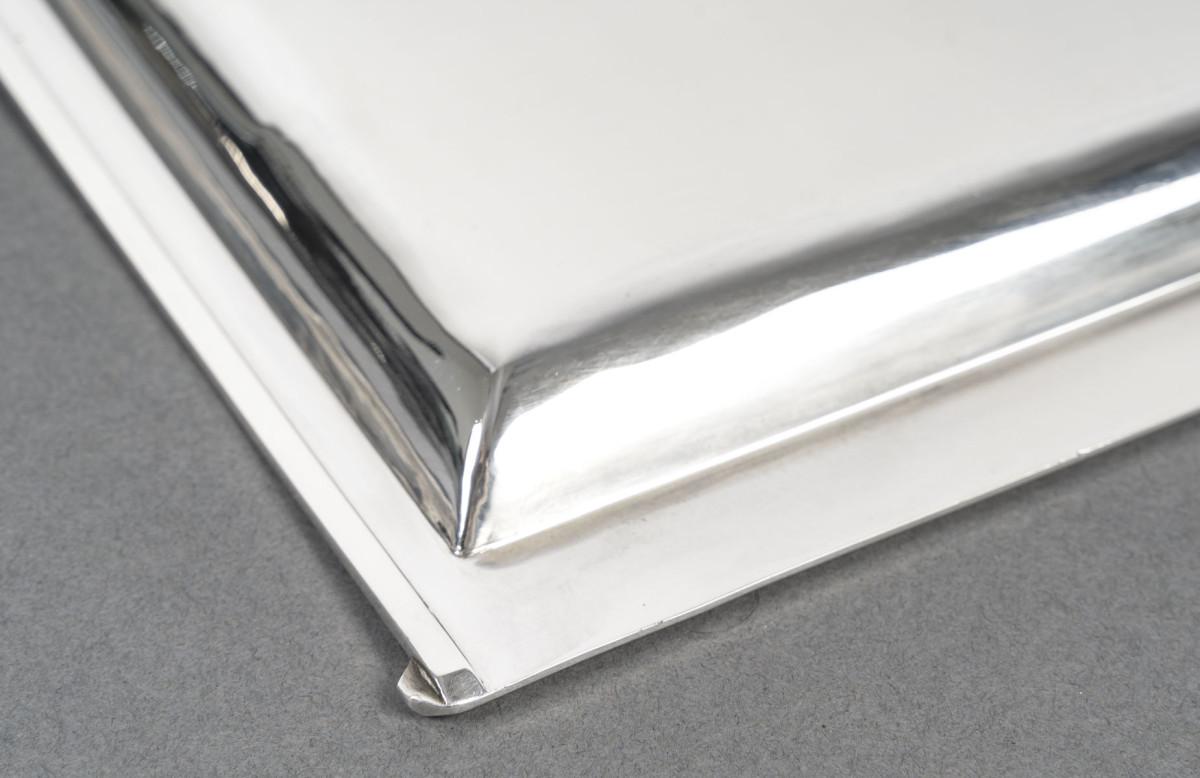 CARDEILHAC - Plato cuadrado de plata maciza periodo ART DECO 2